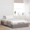 vidaXL Ottoman-Bett ohne Matratze Taupe 120x200 cm Stoff Produktbild-Vorschau 3