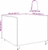vidaXL Möbelbezug Schwarz 135 x 135 x 90 cm 420D Produktbild-Vorschau 7