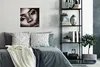 MuchoWow® Poster Frau - Wimpern - Schwarz - Weiß 50x50 cm - Produktbild-Vorschau 4