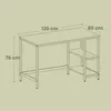VASAGLE Computertisch Schreibtisch mit 2 Regale 120 x 75 x Produktbild-Vorschau 4
