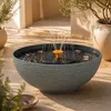Kit fontaine solaire d'extérieur - grande vasque grise de Voir les images du produit 1