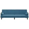 Schlafsofa mit Armlehnen Blau Samt Produktbild-Vorschau 4