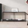 vidaXL Konsolentisch Schwarz 180x35x75,5 cm Hartglas Produktbild-Vorschau 2