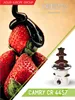 A chocolate fountain and strawberries with chocolate pouring over them. Podgląd zdjęcia produktu