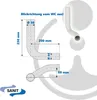 SANIT Spülbogen - 80 mm rechts versetzt - für WC-Spülkasten Produktbild-Vorschau 3