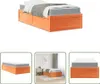 The Living Store Bett mit Matratze Wachsbraun 100x200 cm Produktbild-Vorschau 1