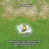 A cartoon bee with the text "YELLOW JACKET WATER MANAGER" is shown on a patch of green grass, with a patch of dry, brown grass in the background. Text overlays describe the benefits of the product. Podgląd zdjęcia produktu