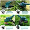 A collage of images showing different attachments for a grass trimmer. Produktbild-Vorschau