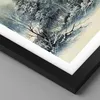 Gerahmtes Poster - Schwarzer Rahmen - Schnee Fichten Wald - Produktbild-Vorschau 2