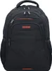 A black American Tourister backpack with orange accents is shown against a white background. Produktbild-Vorschau