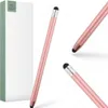 A product shot of a rose gold stylus pen next to its packaging. Produktbild-Vorschau