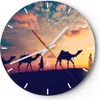 Wanduhr - Rund - Glasuhr - Kamel Wohnwagen - 30x30cm - Produktbild-Vorschau 1