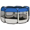 vidaXL Parc pour chiots pliable avec sac de transport bleu Voir les images du produit 4