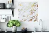 MuchoWow® Poster Marmor - Muster - Gold - Weiß 50x50 cm - Produktbild-Vorschau 3