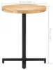 vidaXL Bistrotisch Rund Ø60x75 cm Raues Mangoholz Produktbild-Vorschau 5