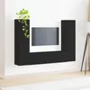 vidaXL Set di mobili TV, 6 pezzi, nero, legno composito Anteprima dell’immagine prodotto 4