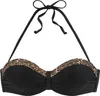 LASCANA Bügel-Bandeau-Bikini-Top Adele schwarz-leo Größe 36 Produktbild-Vorschau 1