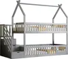 Letto a castello per bambini Sweiko 90x200 letto in legno Anteprima dell’immagine prodotto 4