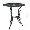 vidaXL Set da bistrot 3 pezzi in alluminio pressofuso nero Anteprima dell’immagine prodotto 8