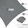 Voile d’ombrage SUNNY - 3 x 5 m, gris Voir les images du produit 5