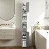 COSTWAY Mobile da bagno, mobile alto, mobile da bagno con 2 Anteprima dell’immagine prodotto 9