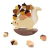 A wooden squirrel balancing game with acorns. Produktbild-Vorschau