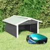 Roboter-Rasenmäher Garage 72x87x50 cm Grau Weiß Tannenholz Produktbild-Vorschau 1