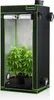 A black and green indoor grow tent with plants inside. Náhľad obrázku produktu