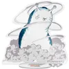 A stylized anime-style figure of a slug-like creature emerging from clouds, with a stand at the base. Náhled obrázku produktu