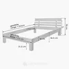 Krok Wood Massivholzbett Julia Wildbuche 100x200 cm, Produktbild-Vorschau 4