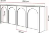 A line drawing of a sideboard with dimensions indicated by text and lines. Produktbild-Vorschau