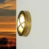 Außenleuchte Wand IP64 G9 Ø 14 cm Glas Messing massiv Produktbild-Vorschau 4