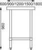Vogue Arbeitstisch 900x600x700mm mit Grundboden aus Produktbild-Vorschau 2