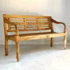 Massive Sitzbank CHRISTOS Antique-Natural 150cm Massivholz Produktbild-Vorschau 2