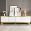 A modern living room setting with a TV stand, artwork, and a lamp. Náhľad obrázku produktu