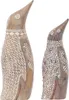 lot de 2 objets déco boho Figurine animale en bois Pingouin Voir les images du produit 1