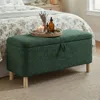 COLAMY Stoffhocker, runder Hocker mit wendbarem Produktbild-Vorschau 3