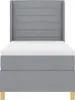 Boxspringbett mit Matratze Hellgrau 90 x 190 cm Stoff Produktbild-Vorschau 7