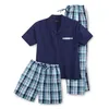 Rick Armand Herren 3-teiliger Sommer Pyjama Shorty kurze Produktbild-Vorschau 1