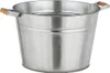 Dehner Pflanzkübel, Ø 36 cm, Höhe 25 cm, verzinkt, silber Produktbild-Vorschau 1