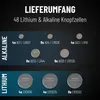 ABSINA 48er Pack Alkaline & Lithium Knopfzellen - AG1 AG3 Produktbild-Vorschau 5