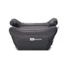 A dark gray car seat booster with padded armrests, shown from the front. Náhľad obrázku produktu