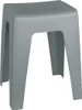 A gray plastic stool on a white background. Produktbild-Vorschau