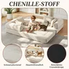 4-in-1 Chenille-Schlafsofa, verstellbare Rückenlehne, 4 Produktbild-Vorschau 5