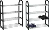 Schuhregale - Schwarz - Metall - B 50 cm - 4 Ablagen - 2er Produktbild-Vorschau 1