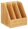 Porte-revues Relaxdays en bambou, 3 compartiments, format Voir les images du produit 9
