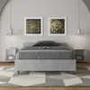ITYHOME - Bett mit Lattenrost 120x190 Zement Nuamo Produktbild-Vorschau 2