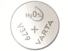 A close-up, studio shot of a Varta V379 watch battery. Produktbild-Vorschau