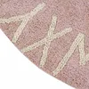 Baumwollteppich mit Buchstabenmuster - rosa - 150 Ø Produktbild-Vorschau 4