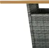 5-tlg. Gartenbar-Set mit Kissen Poly Rattan Grau Produktbild-Vorschau 7